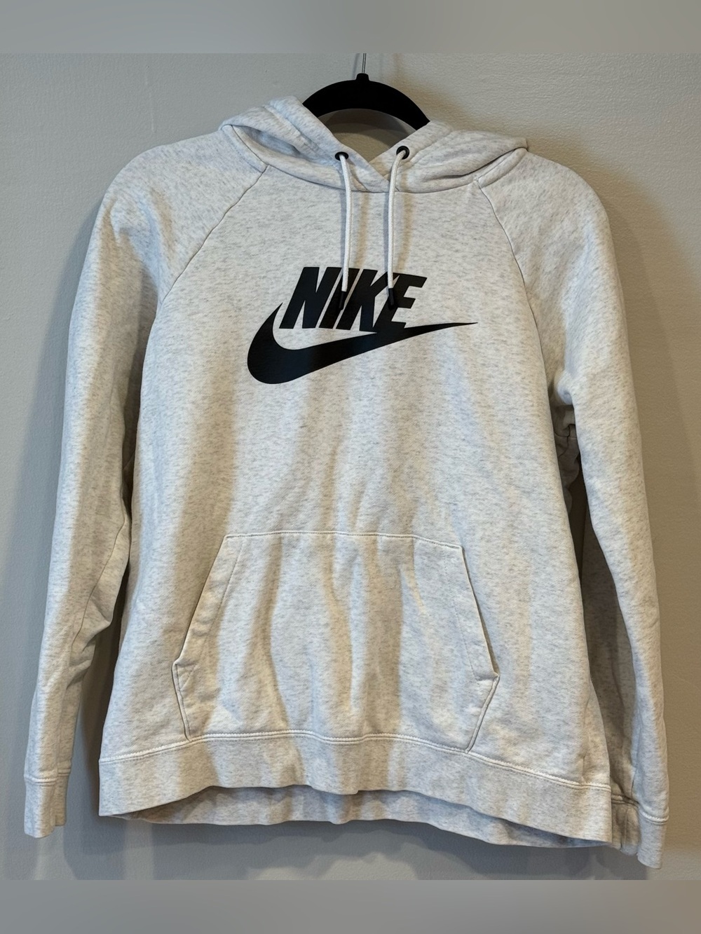 Nike Sportswear Essential Fleece Pullover Hoodie Light Gray Women's Large